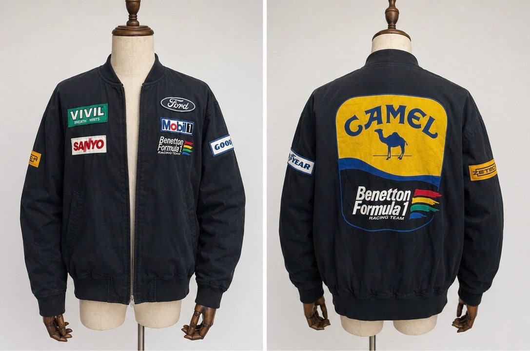 Vintage Benetton Formula 1 Camel Racing Team Bomber Jacket | Ford