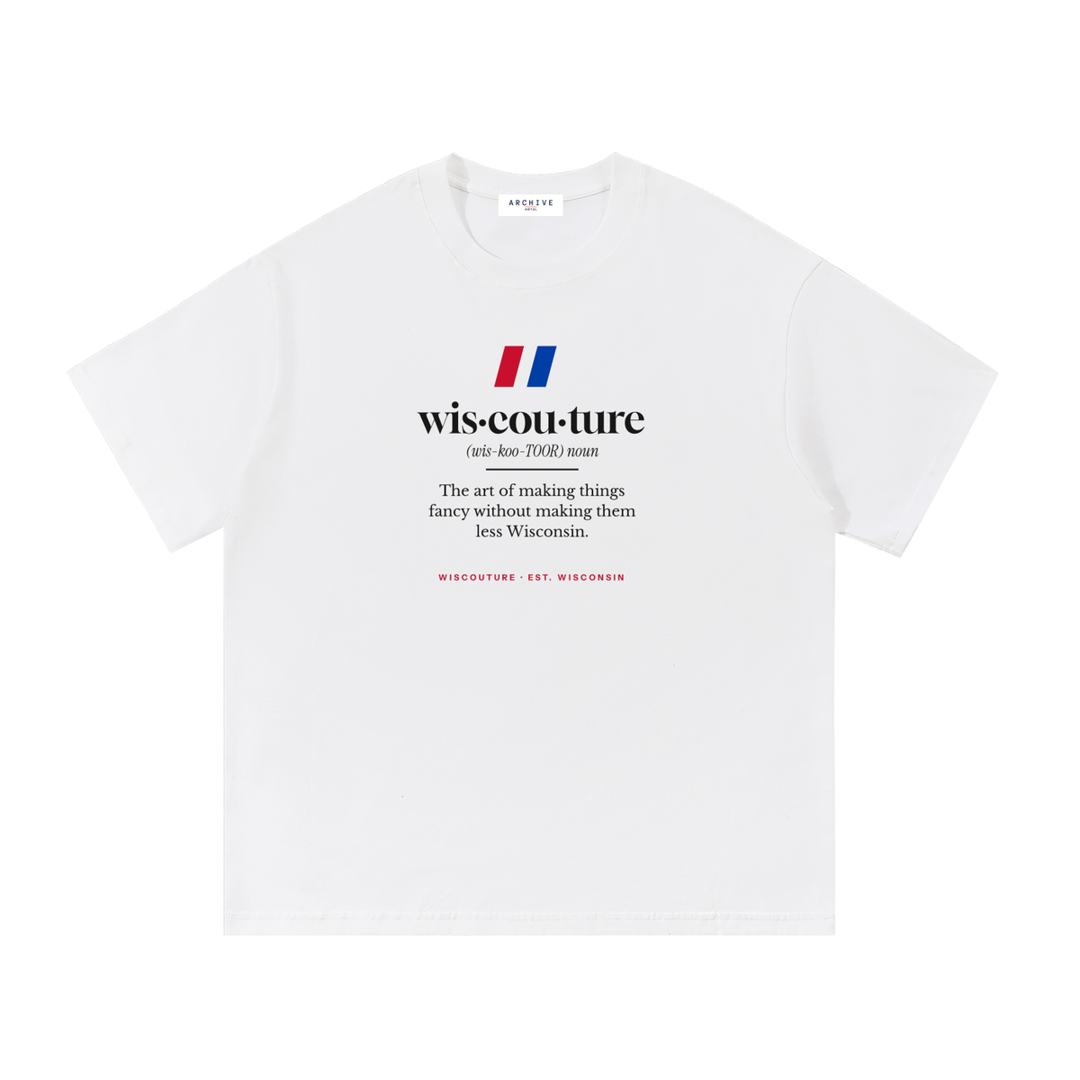 Wiscouture Definition Tee — White