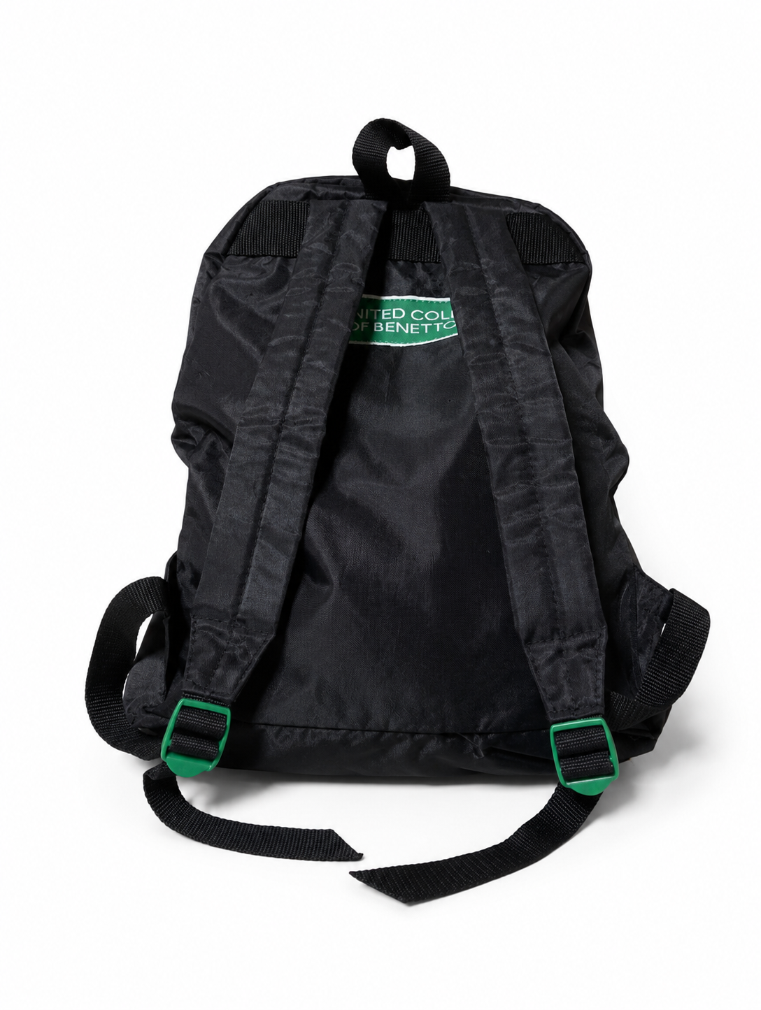 Vintage United Colors of Benetton Colorblock Nylon Backpack with Original Tag | c. 1990s