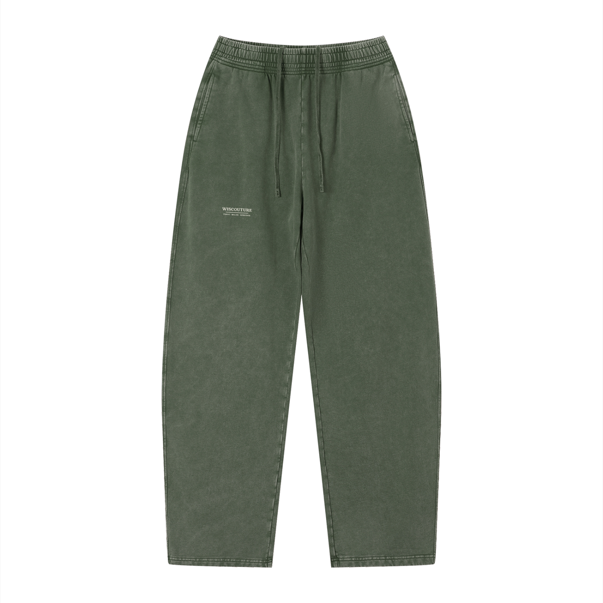 Wiscouture Mark Vintage Wash Loose Sweatpants · Army Green