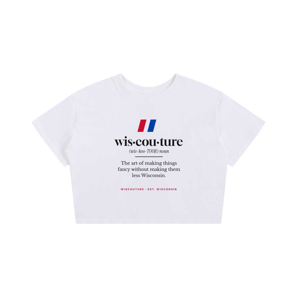 Wiscouture Definition Baby Tee — White