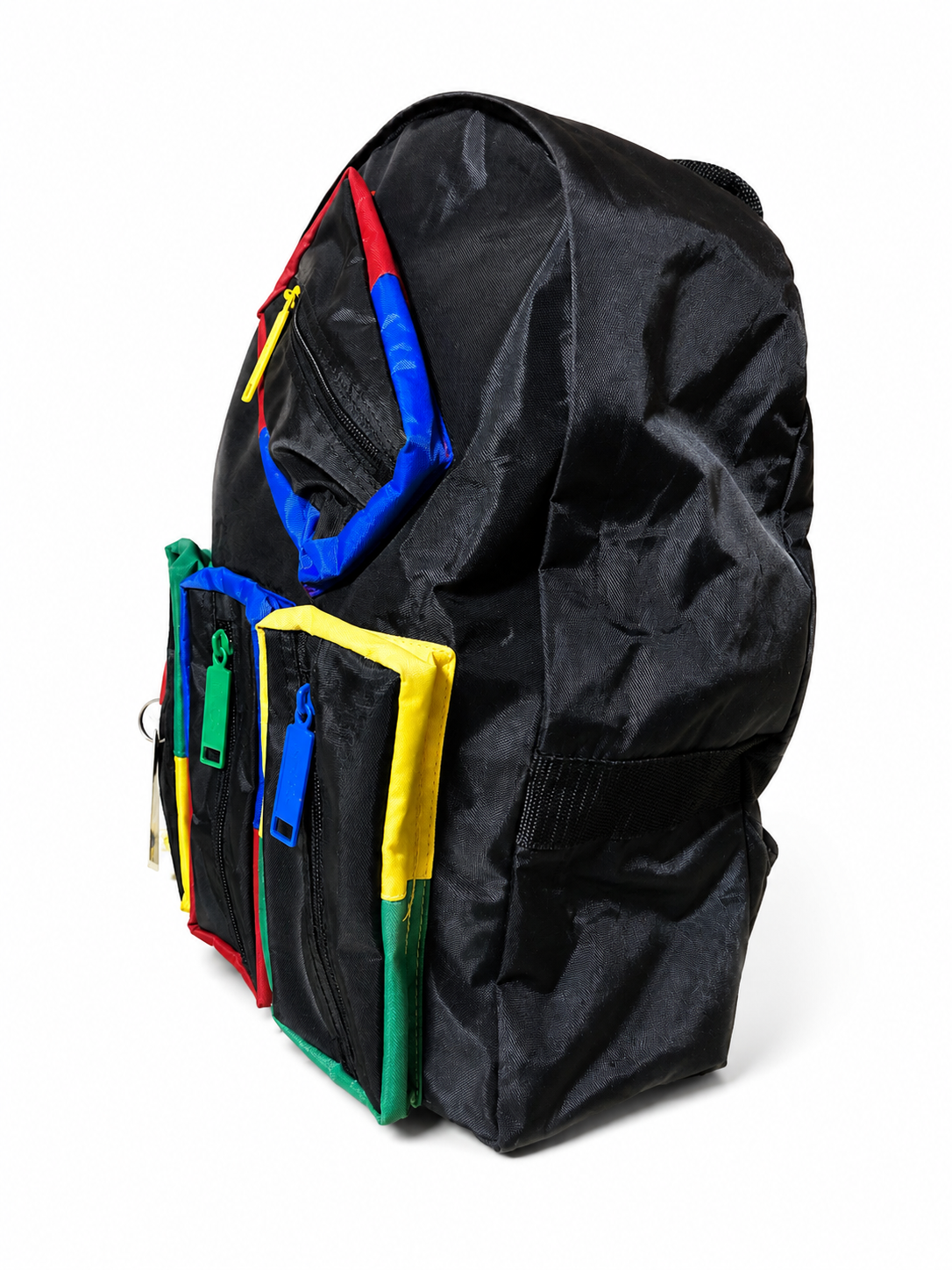 Vintage United Colors of Benetton Colorblock Nylon Backpack with Original Tag | c. 1990s