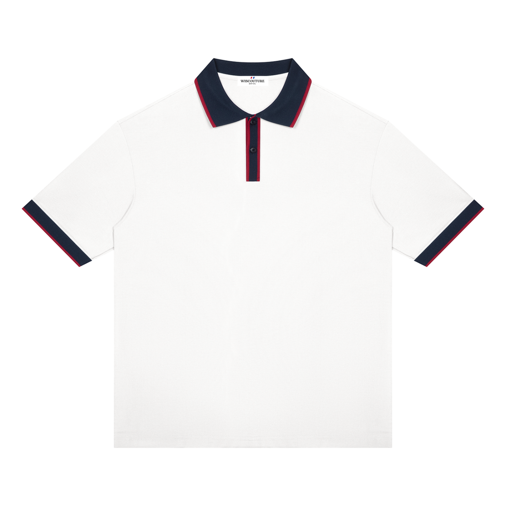 Wiscouture Club Polo · White / Navy