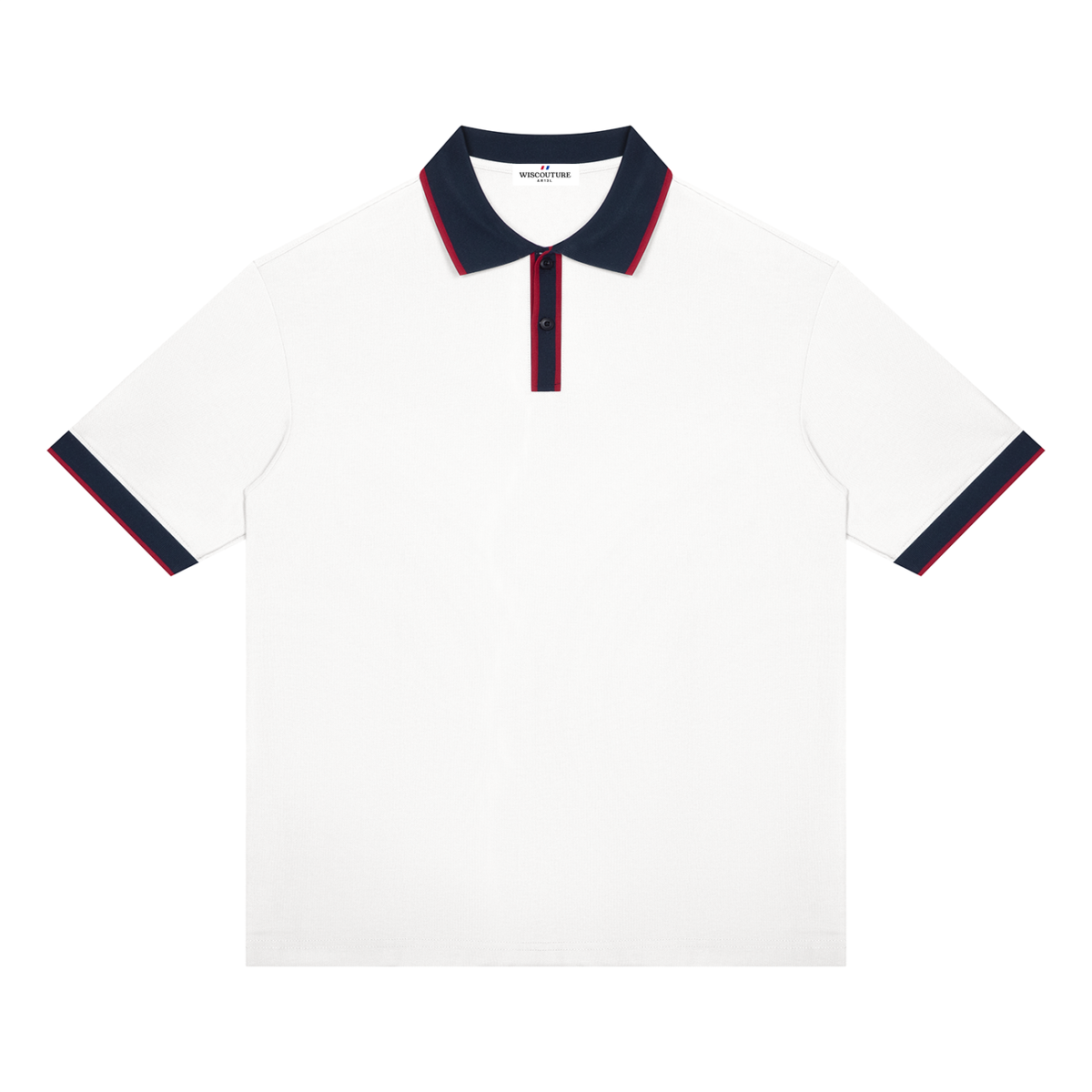Wiscouture Club Polo · White / Navy
