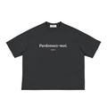 Pardonnez-moi Boxy Tee · Black