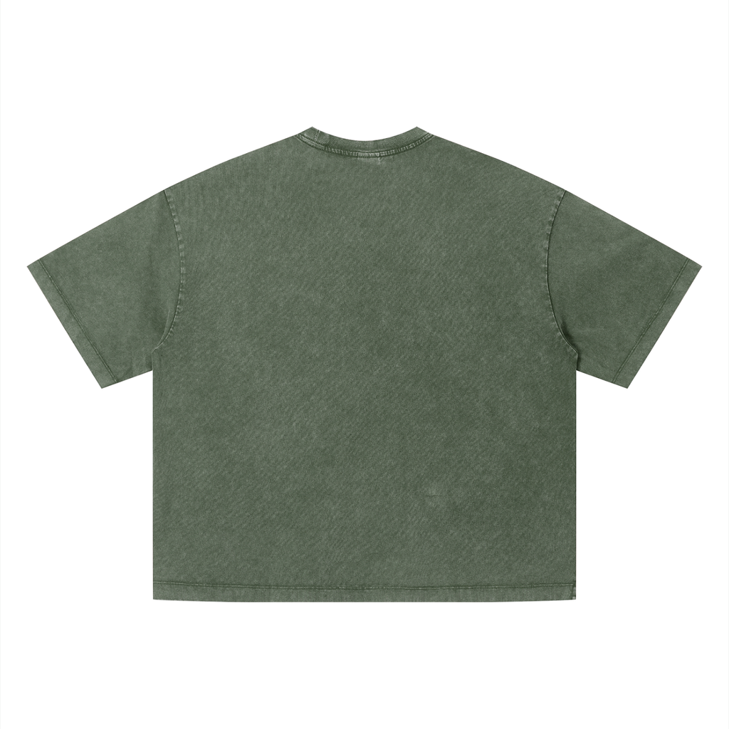 Pardonnez-moi Vintage Wash Boxy Tee · Army Green