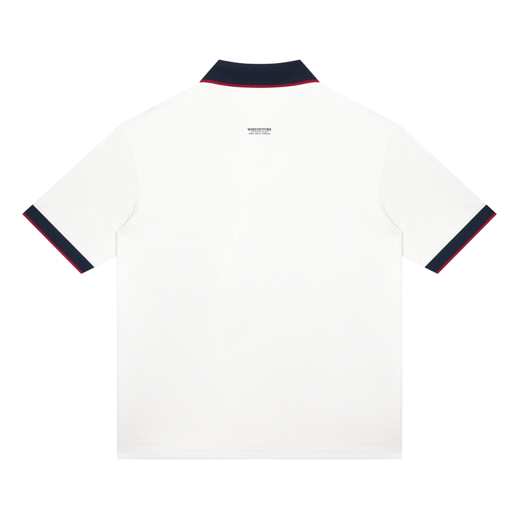 Wiscouture Club Polo · White / Navy