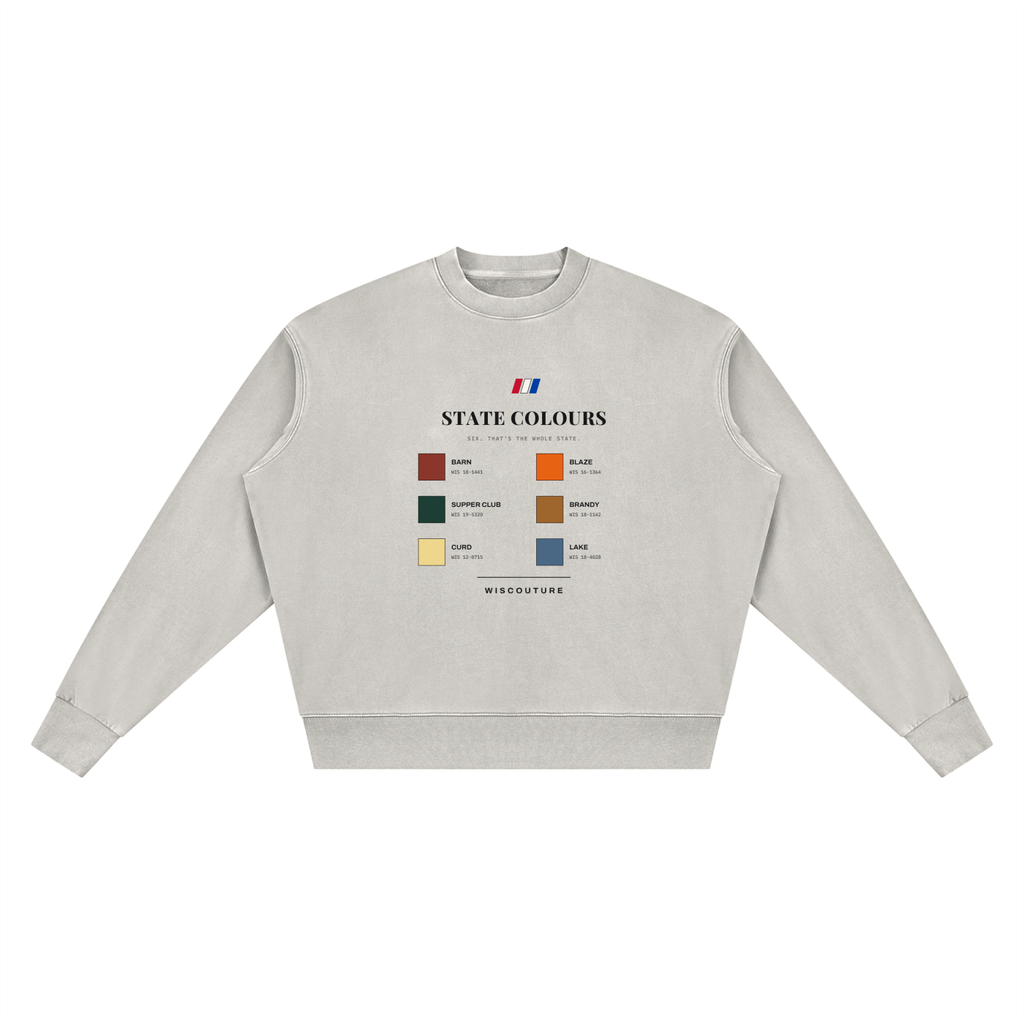 State Colours Vintage Wash Crewneck · Light Gray