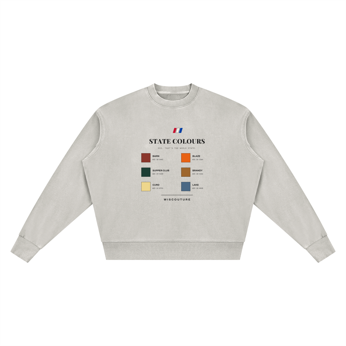 State Colours Vintage Wash Crewneck · Light Gray