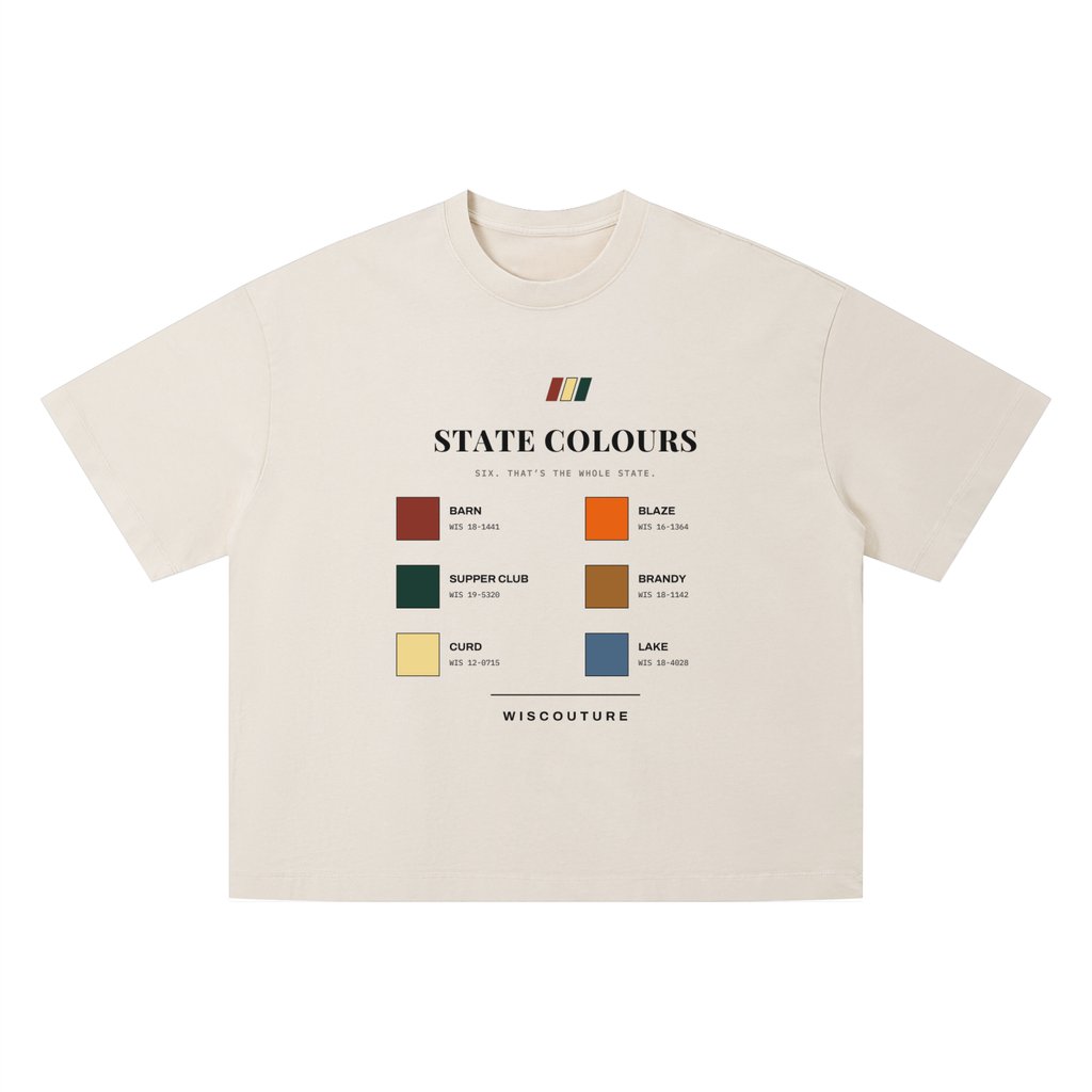 State Colours Vintage Wash Boxy Tee · Apricot