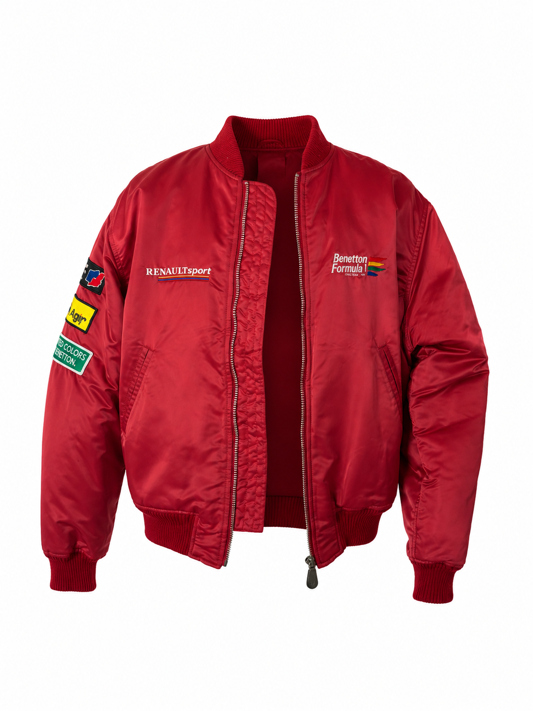 Vintage Benetton Formula 1 Racing Team Renault Sport Bomber Jacket | Size 48 | Late 1990s F1 Heritage Jacket