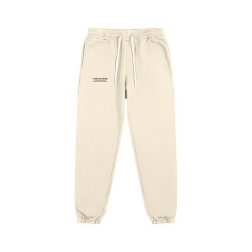 Wiscouture Wordmark Sweatpants · Cream