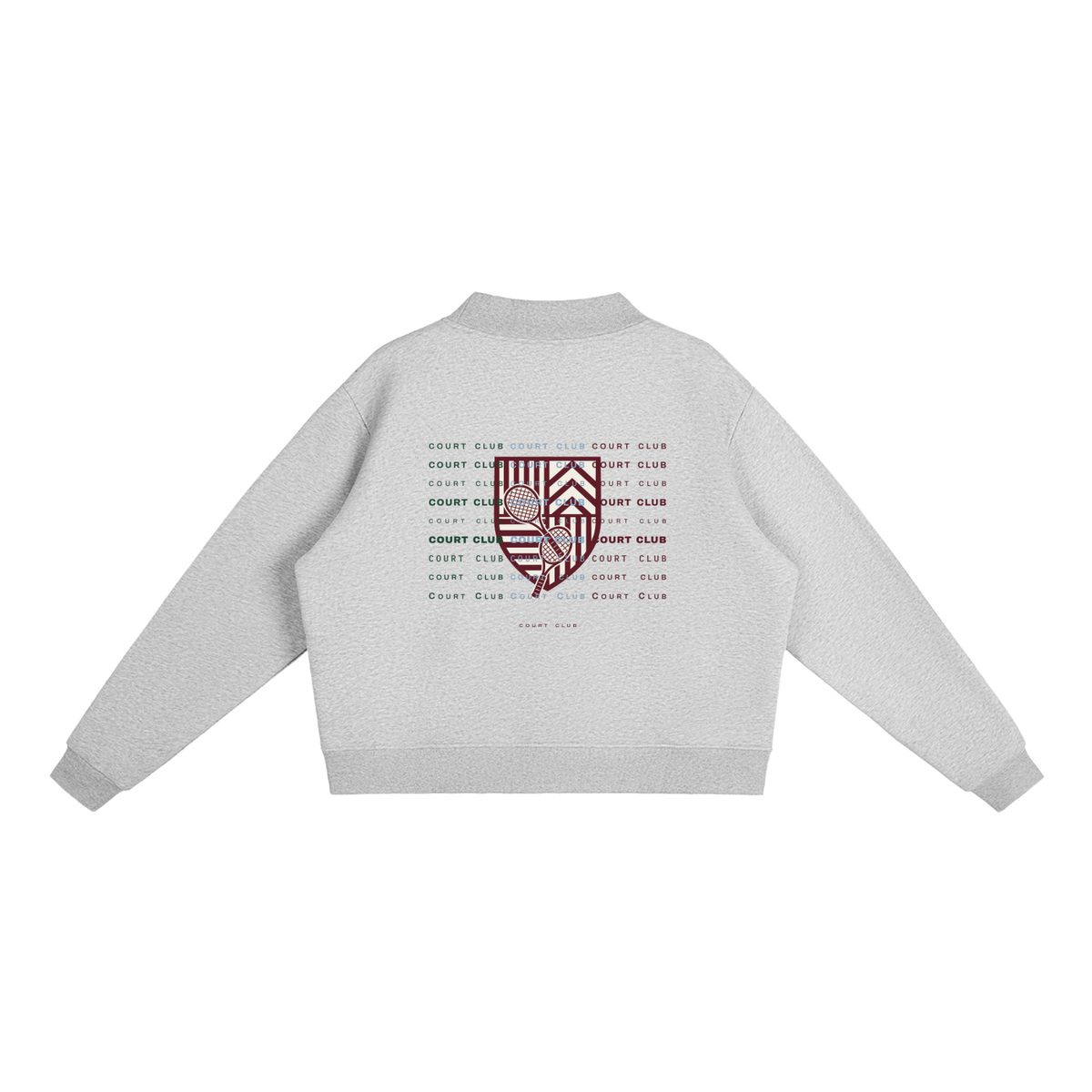 Sloane Mock-Neck Crew – Heather Gray