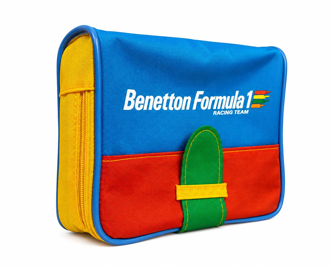 Vintage Benetton Formula 1 Racing Team Colorblock Travel Case