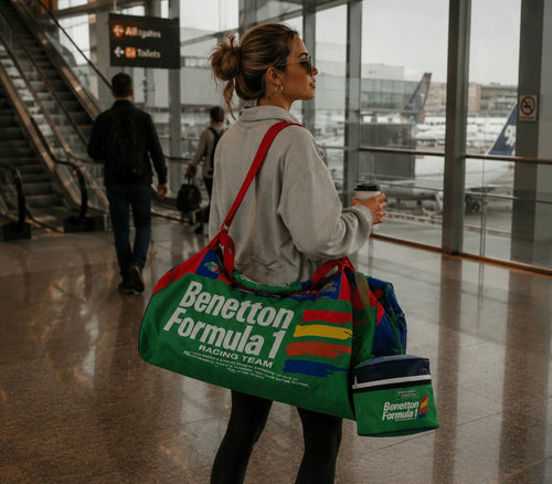 Benetton Formula 1 Racing Team Duffle Bag Set | Vintage 1990s Unused