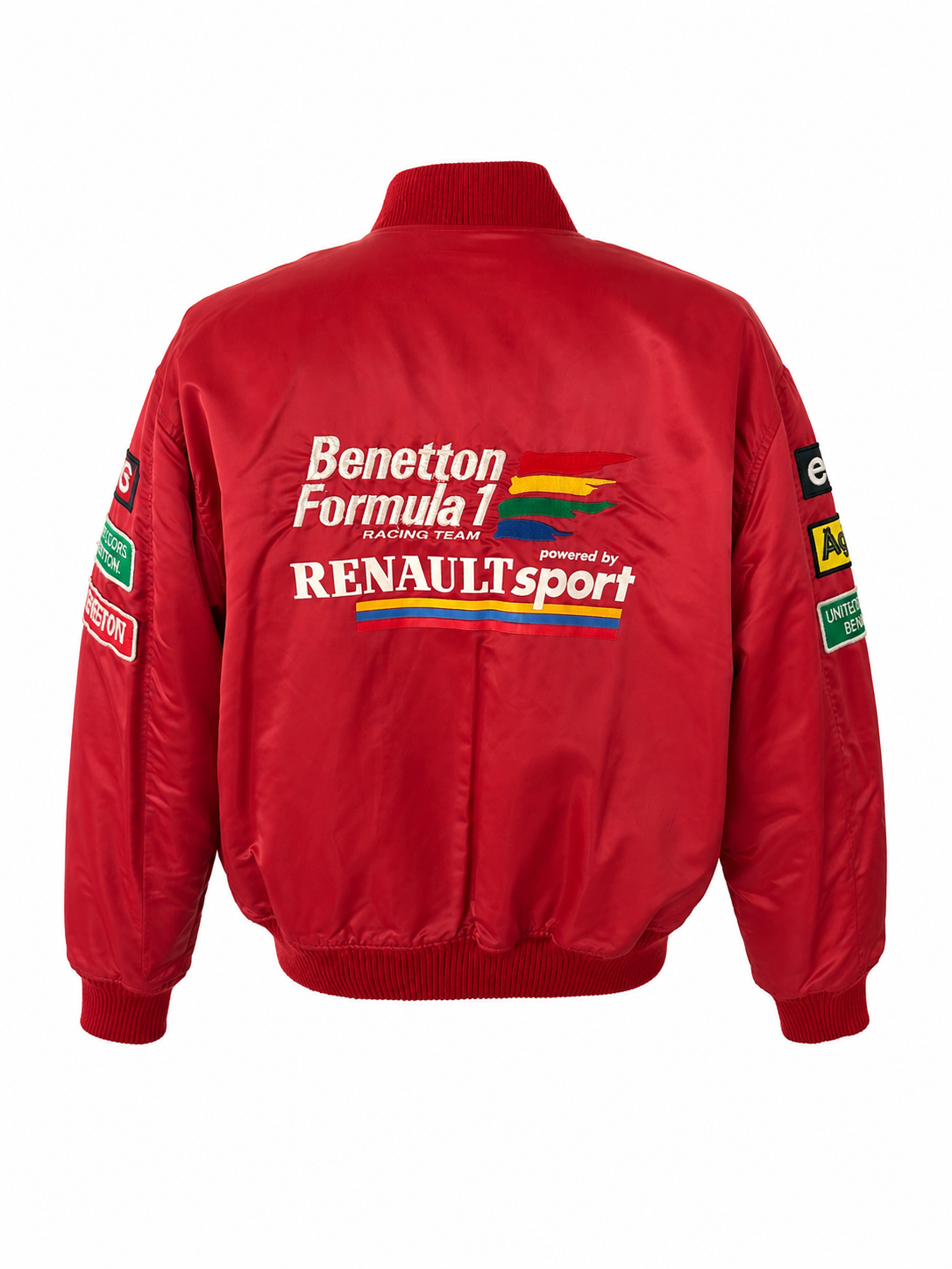 Vintage Benetton Formula 1 Racing Team Renault Sport Bomber Jacket | Size 48 | Late 1990s F1 Heritage Jacket