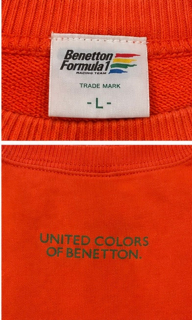 Vintage Benetton Formula 1 Team Internazionale Crewneck Sweatshirt – Large