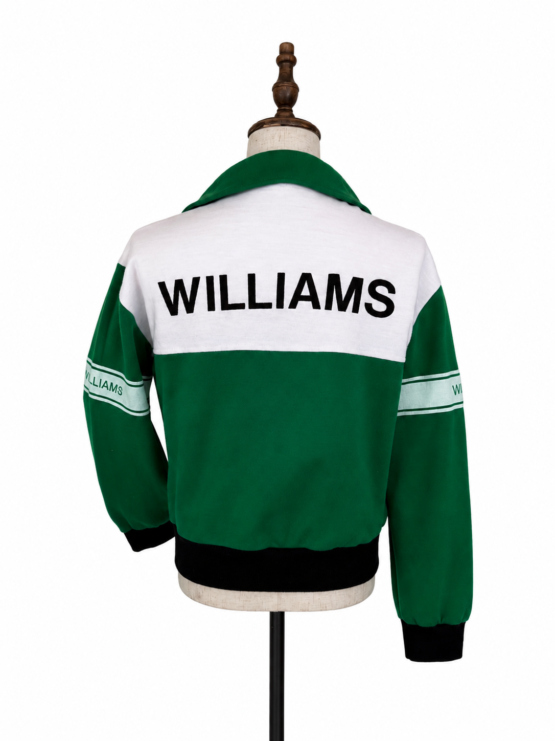 Vintage Williams Saudia Formula 1 Team Track Jacket (1982–1985 Era) – Italian Made Motorsport Sweater Jacket