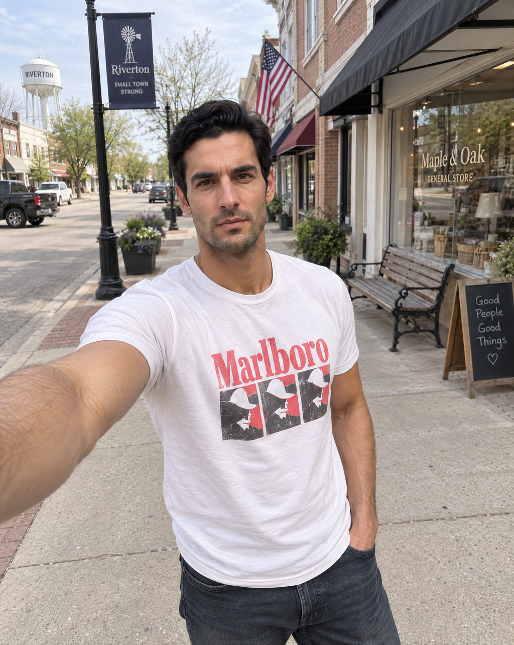 Marlboro Tee — New, Vintage-Washed