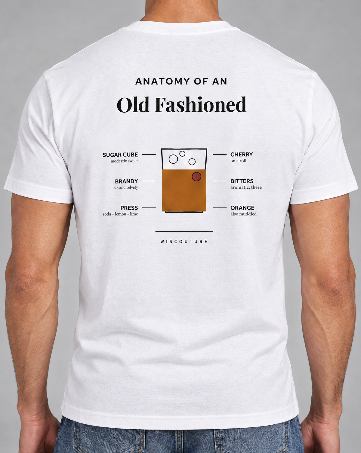 Wiscouture Anatomy of an Old Fashioned Tee — White