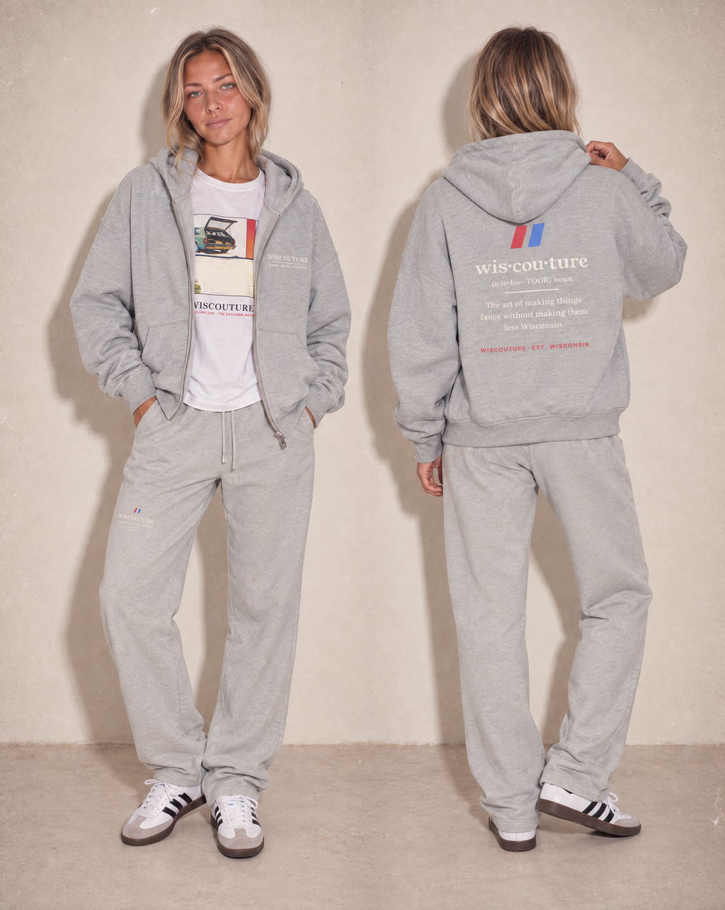 Wiscouture Mark Vintage Wash Sweatpants · Light Gray