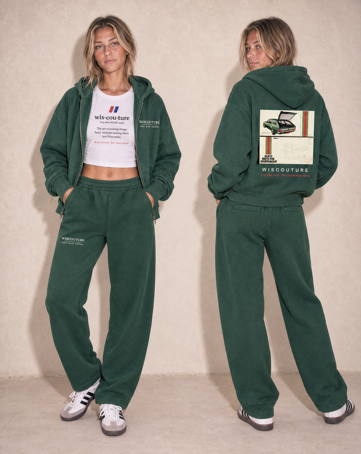 Wiscouture Volume One · The Designer AMCs Hoodie — Dark Green