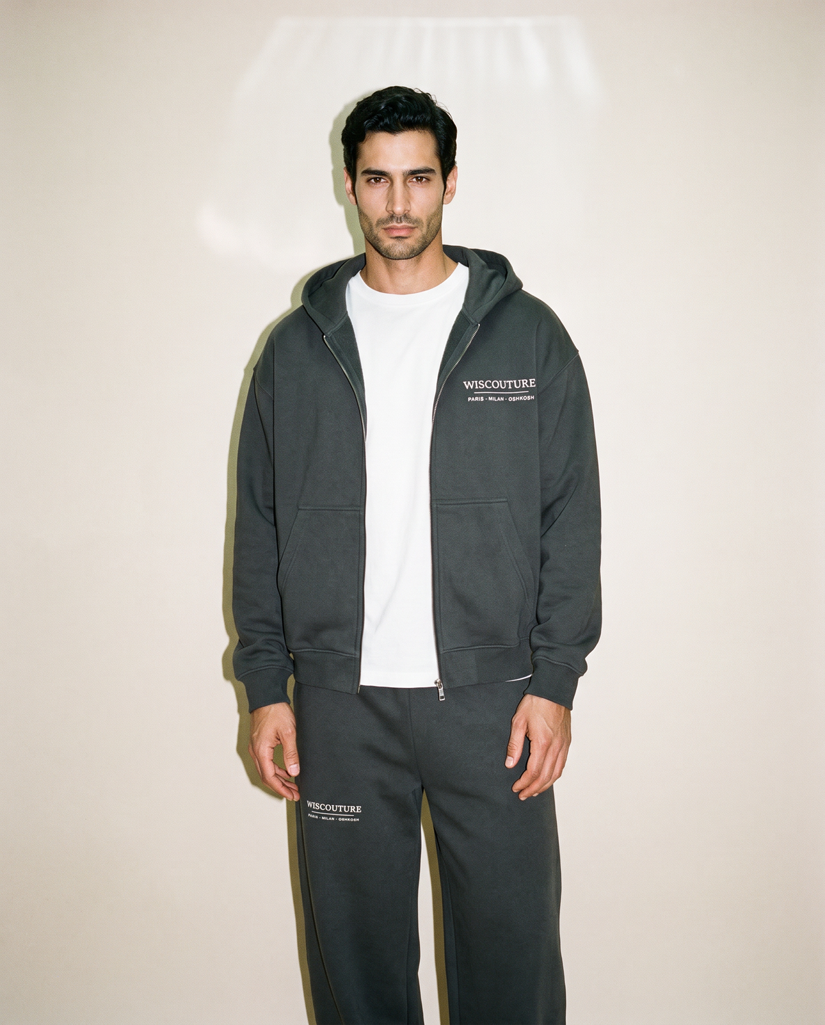 Wiscouture Barrel Leg Sweatpant — Dark Gray