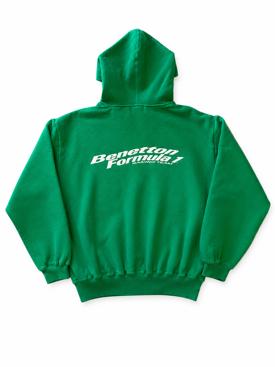 Vintage Benetton Formula 1 Racing Team Full-Zip Hoodie (1990s) – Official Licensed Team Apparel – Size L