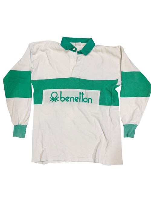 Benetton Colorblock Rugby — Made in Italy — M