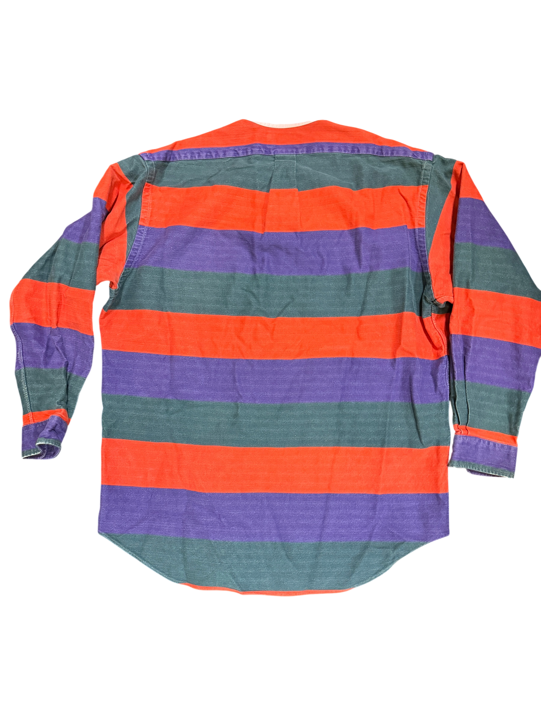 Vintage Polo Country Ralph Lauren Rugby Shirt | Bold Multi-Stripe | 100% Cotton Medium