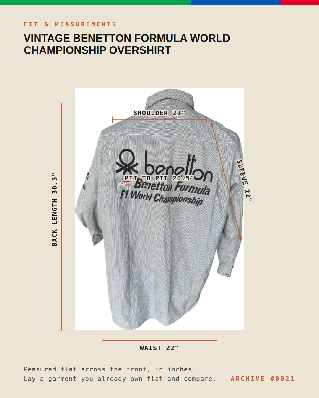 Vintage Benetton Formula World Championship Overshirt