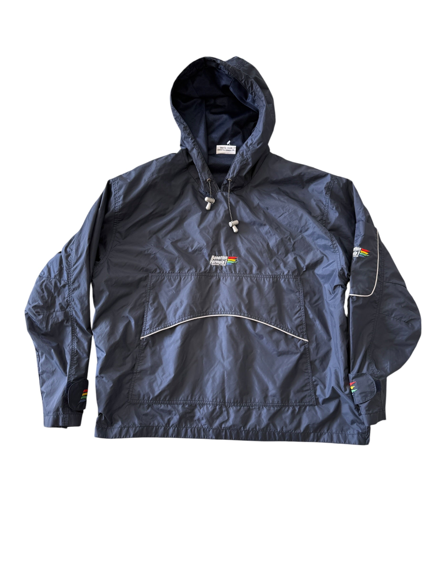 1990s Benetton Formula 1 Hooded Anorak Windbreaker Jacket XL – AR13L