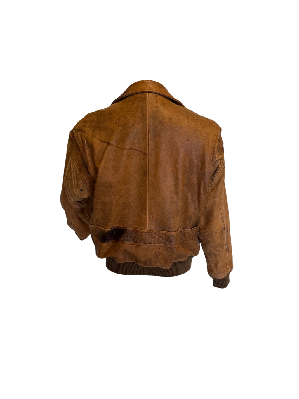 Tiger-Fox Leather Flight Jacket — Escape Map Lining, S