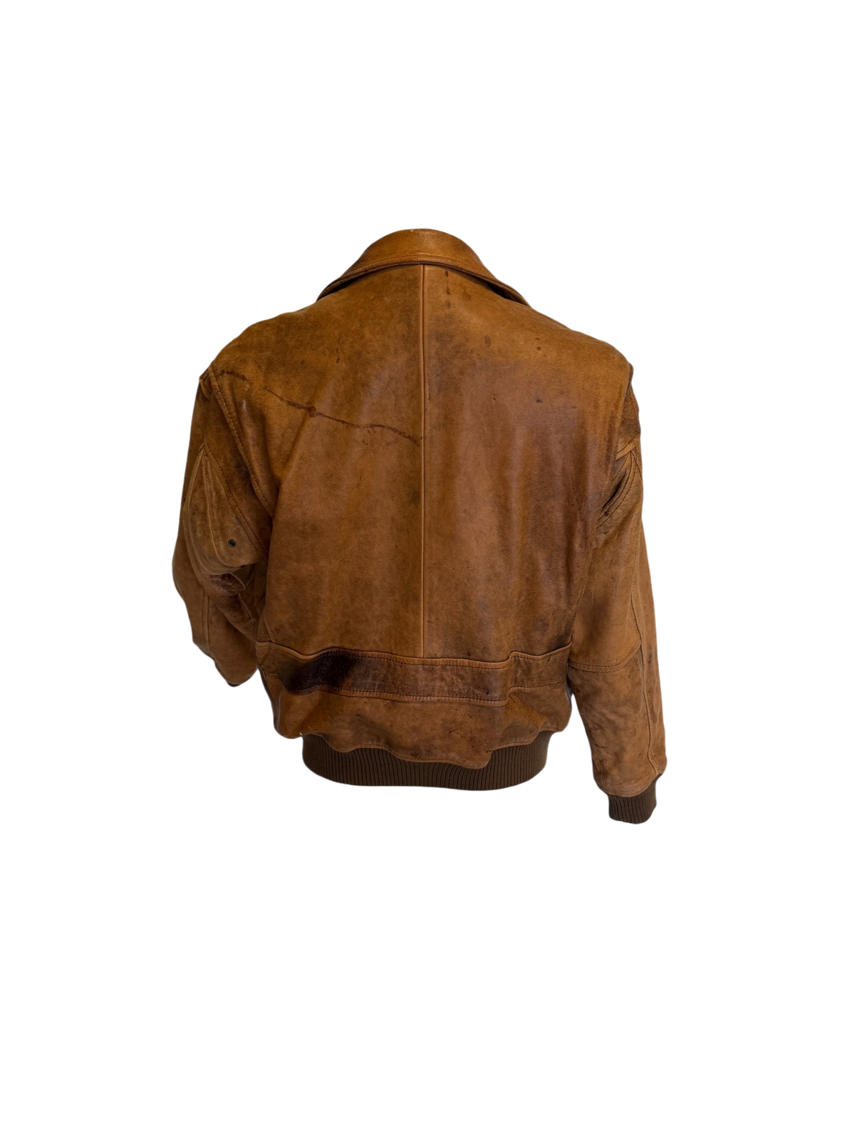 Tiger-Fox Leather Flight Jacket — Escape Map Lining, S