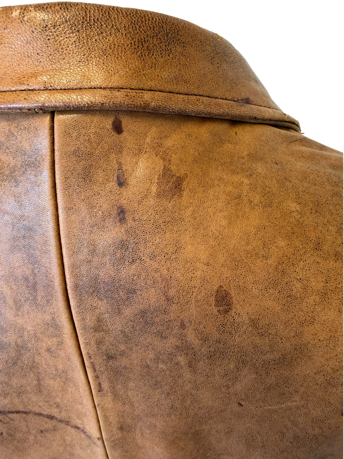 Tiger-Fox Leather Flight Jacket — Escape Map Lining, S