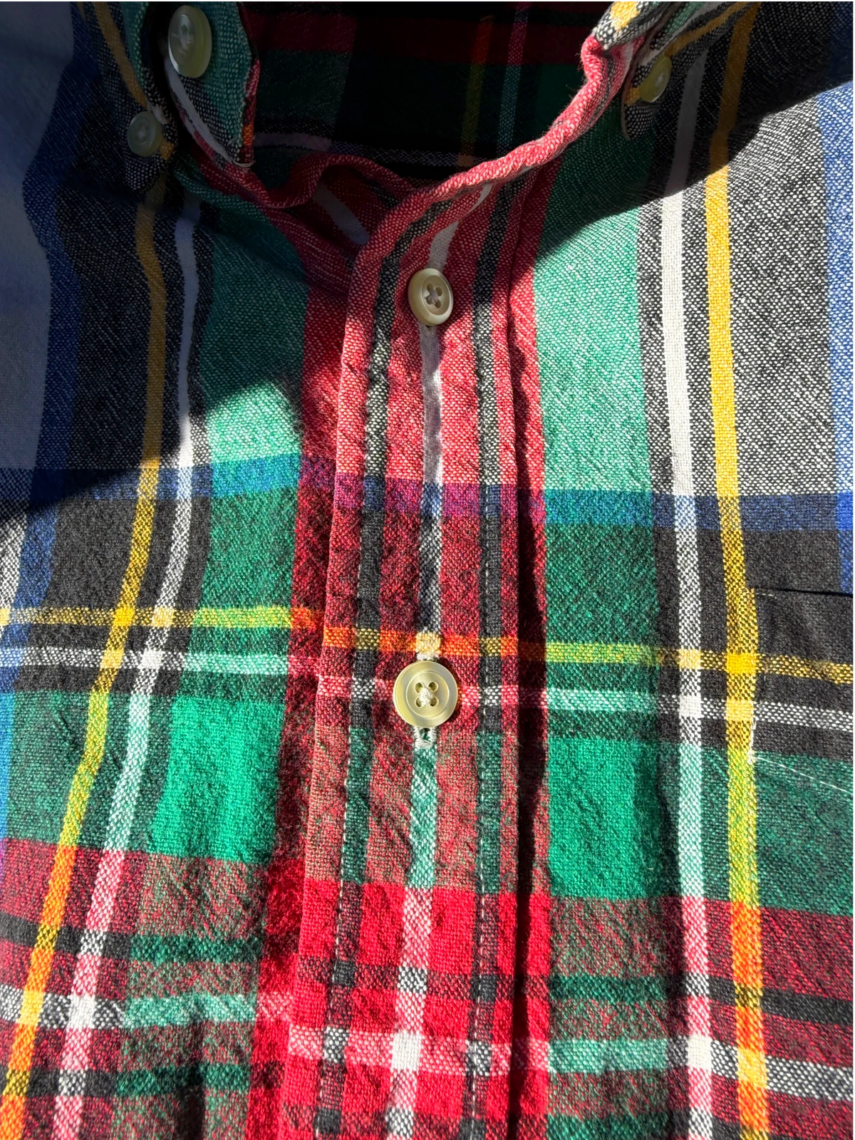 90s Gap Plaid Flannel — Red & Green, XL