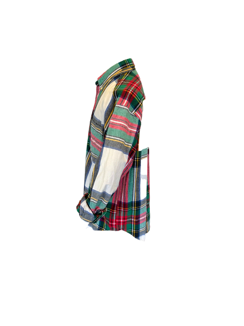 90s Gap Plaid Flannel — Red & Green, XL
