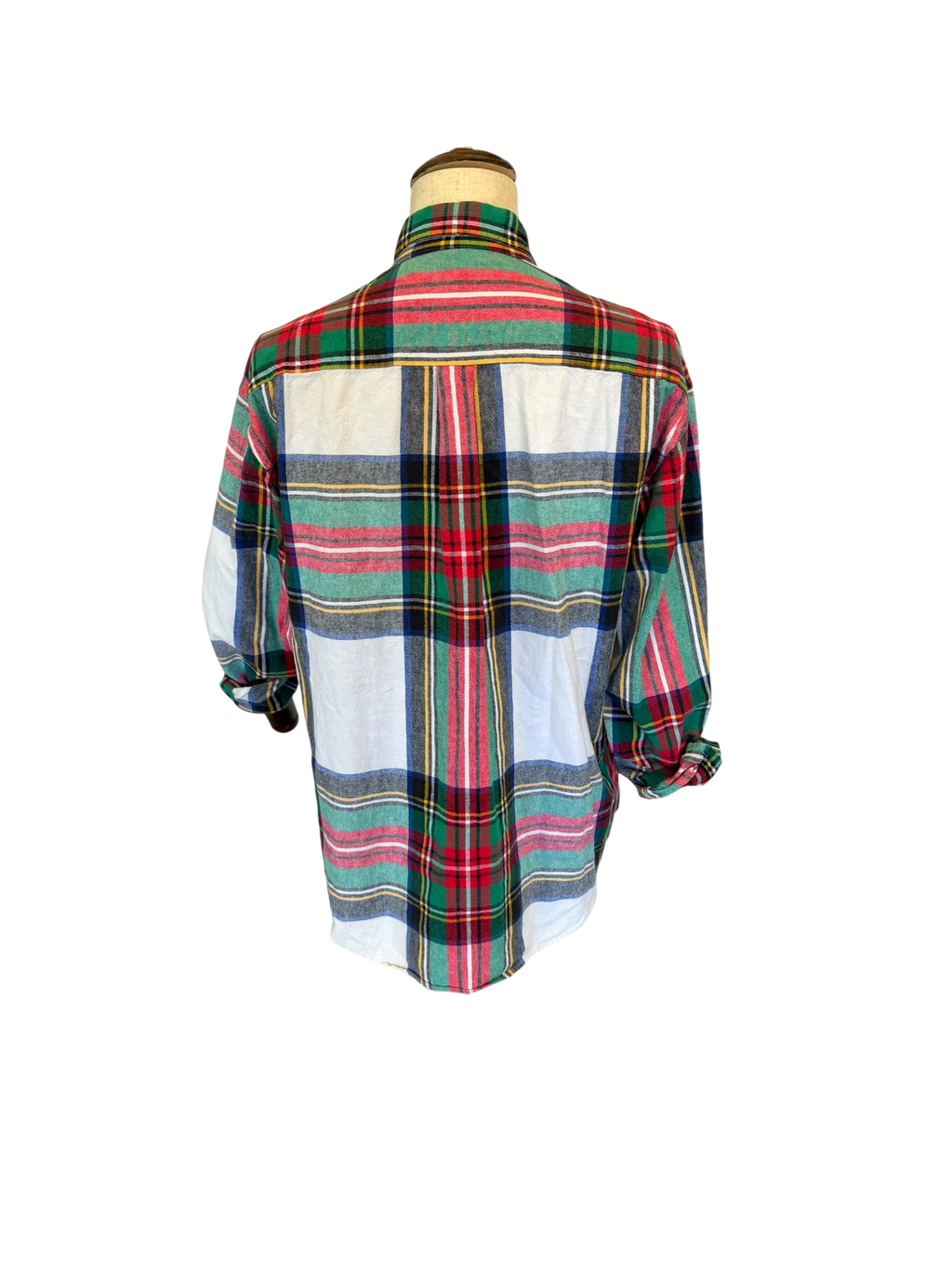 90s Gap Plaid Flannel — Red & Green, XL