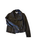 Rezrekshn by Esther Chen Leather Biker Jacket — Black, M