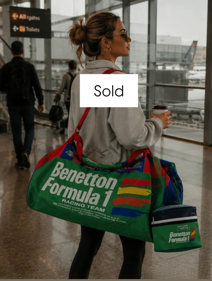 Benetton Formula 1 Racing Team Duffle Bag Set | Vintage 1990s Unused