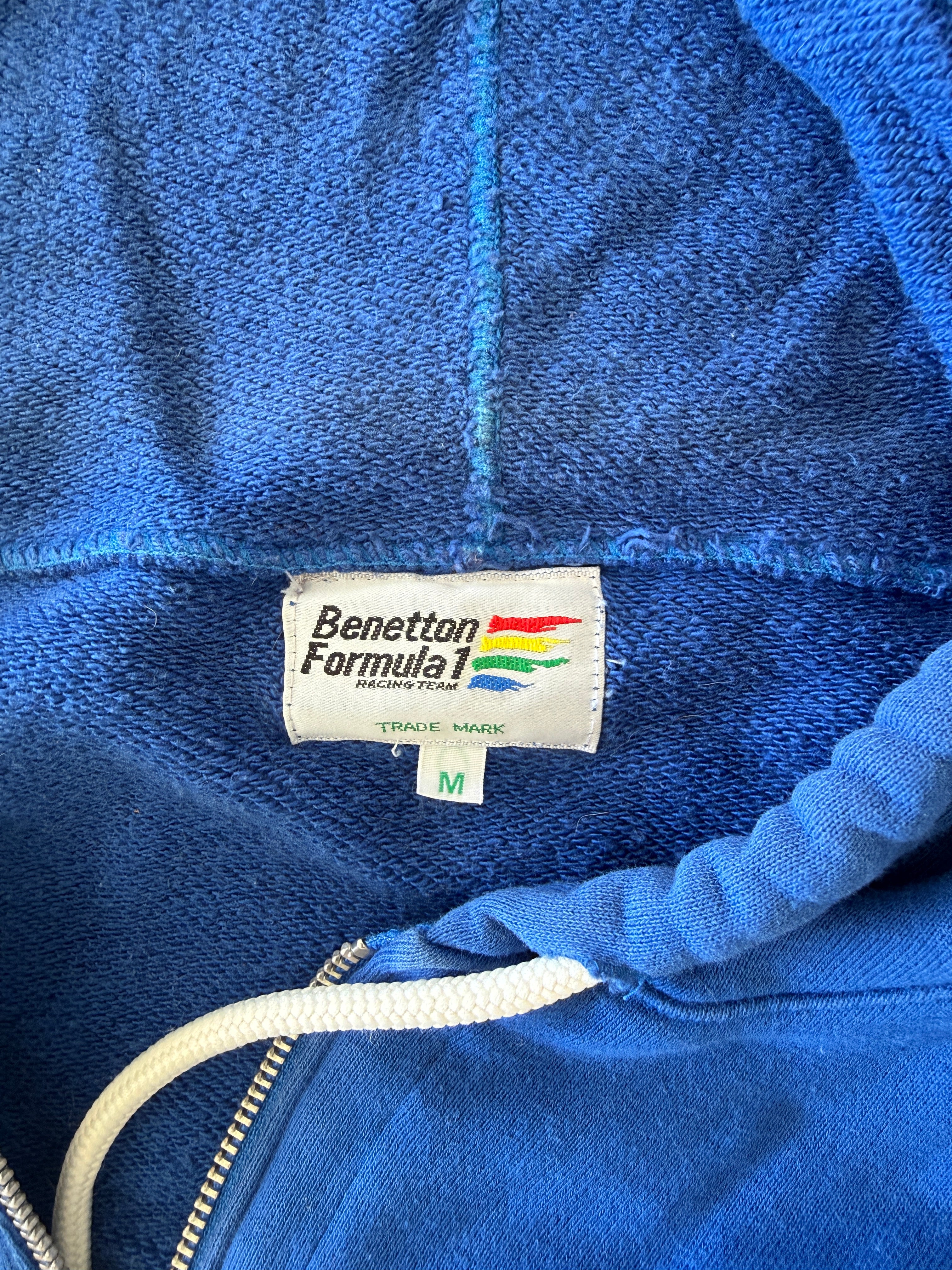 Rare Vintage Benetton Formula 1 Racing Team Full-Zip Hoodie | Size Medium
