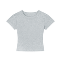 Baby Tee — Flower Gray