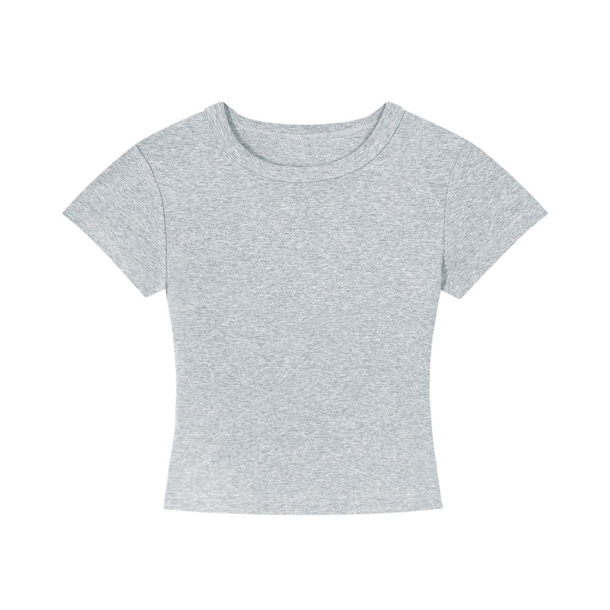 Baby Tee — Flower Gray