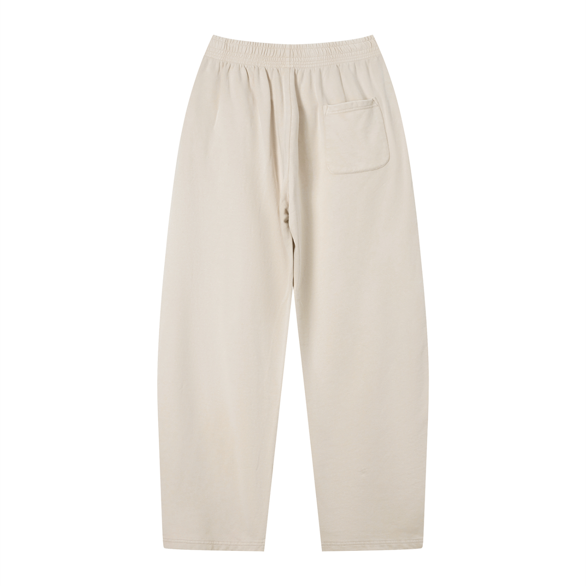 Wiscouture Label Vintage Wash Loose Sweatpants · Apricot
