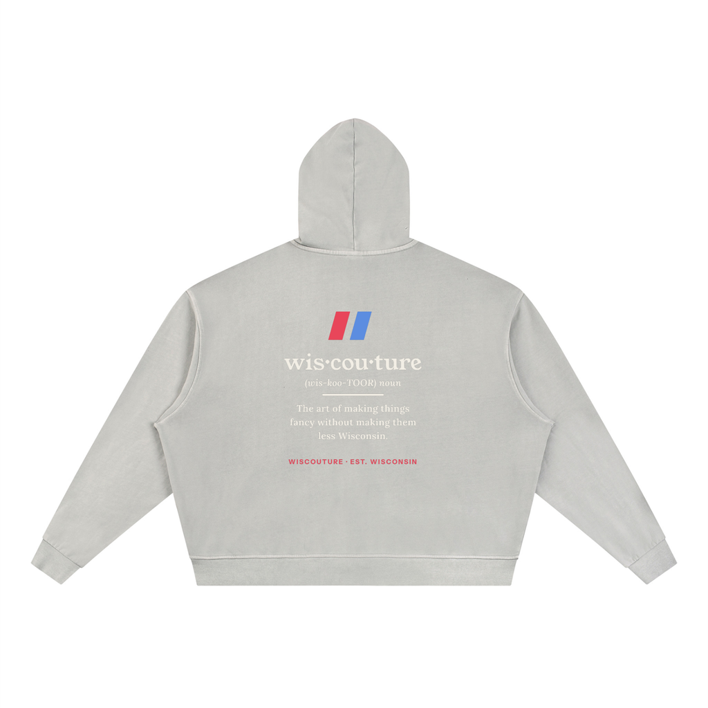 Kenosha · Paris · Milan Vintage Wash Zip Hoodie · Light Gray