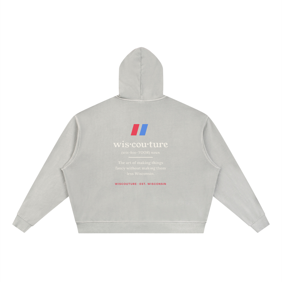 Kenosha · Paris · Milan Vintage Wash Zip Hoodie · Light Gray