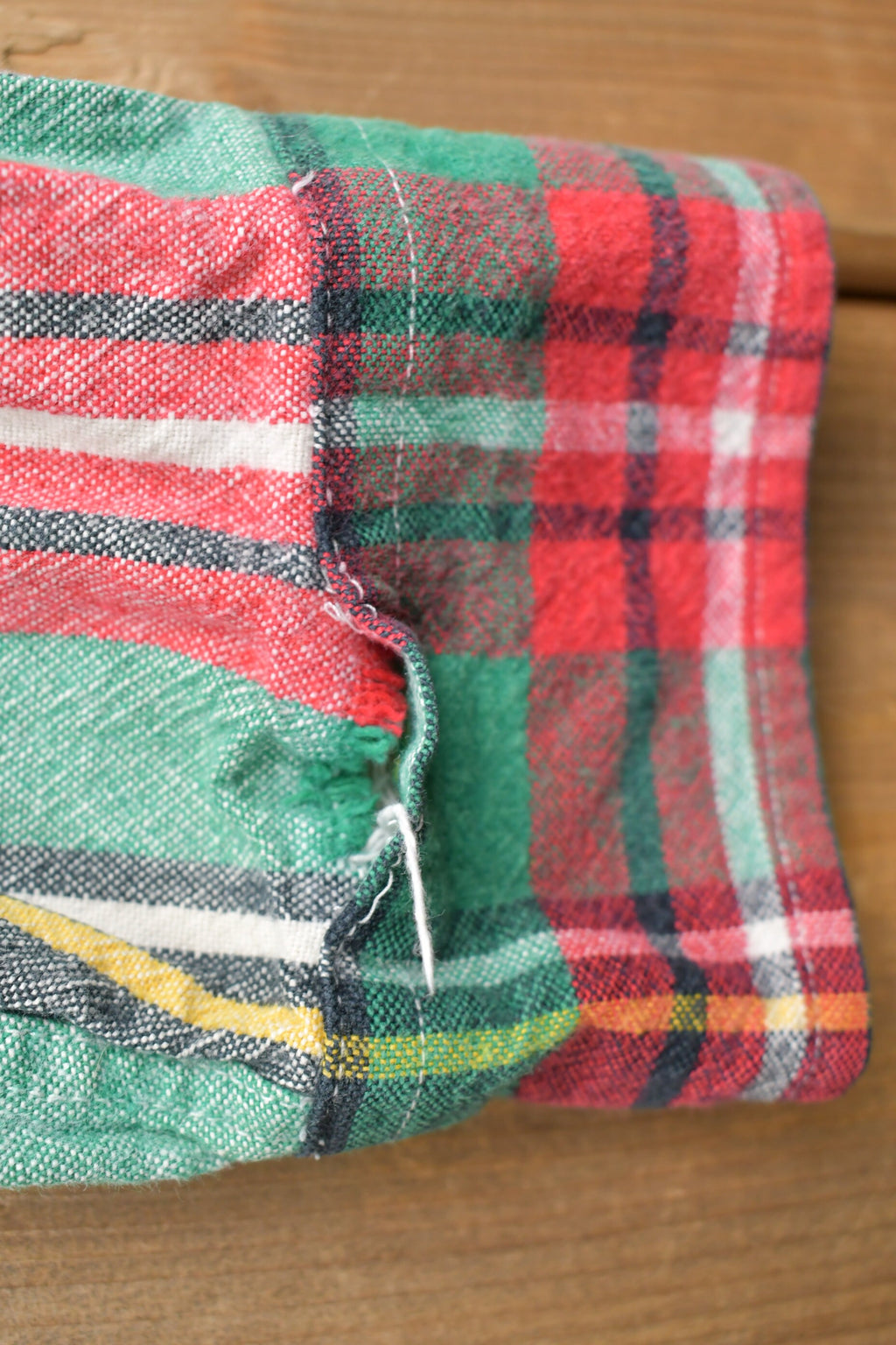 90s Gap Plaid Flannel — Red & Green, XL