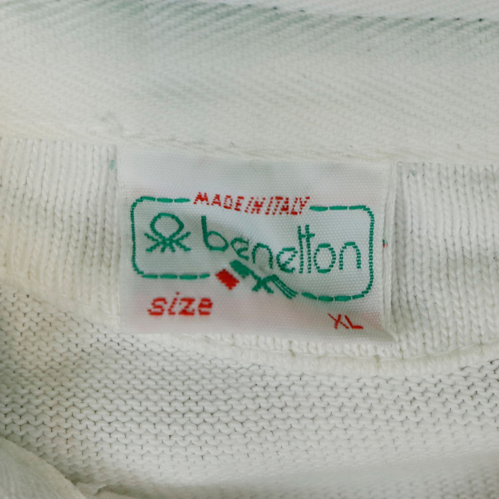 Vintage Benetton Rugby — White & Green, XL